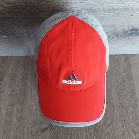 Adidas Adizero Red Gray Lightweight Hat OSFA - Picture 2 of 8